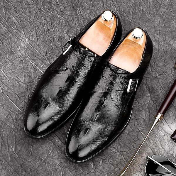 dress shoes 2021 alligator man formal monk straps male luxury genuine leather party oxfords pointed toe men's bridal flats ne39, Black
dress shoes 2021 alligator man formal monk straps male luxury genuine leather party oxfords pointed toe men's bridal flats ne39, Black