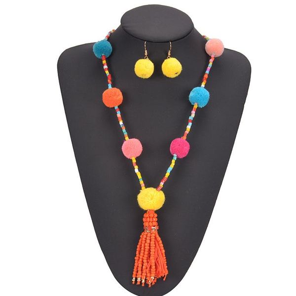pendant necklaces 2021 europe pompom seed beads set exaggerated ball colours long boho tassel women jewelry femme, Silver
pendant necklaces 2021 europe pompom seed beads set exaggerated ball colours long boho tassel women jewelry femme, Silver