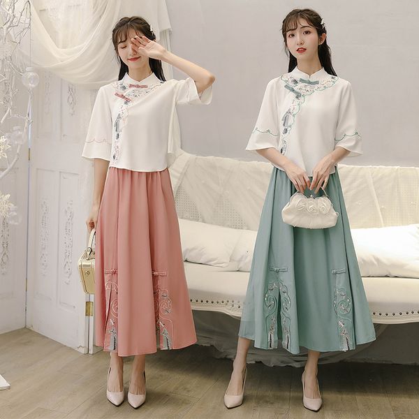 luxury cheongsam 8985 chine modified cheongsam suit summer republic of china style women's drs han element two-piece set, Blue;red
luxury cheongsam 8985 chine modified cheongsam suit summer republic of china style women's drs han element two-piece set, Blue;red