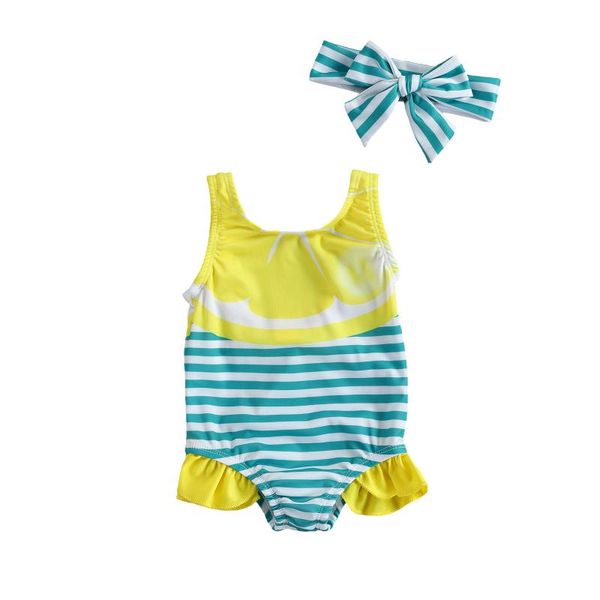 rompers baby girls summer swimsuits sleeveless watermeloon fruit stripe print u-shaped neck ruffle one-piece swimwear + bowknot headband, Blue
rompers baby girls summer swimsuits sleeveless watermeloon fruit stripe print u-shaped neck ruffle one-piece swimwear + bowknot headband, Blue