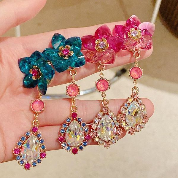 dangle & chandelier beautiful blue rose crystal flower long drop dangle earrings for women ethnic statement earings party jewelry wholesale, Silver
dangle & chandelier beautiful blue rose crystal flower long drop dangle earrings for women ethnic statement earings party jewelry wholesale, Silver