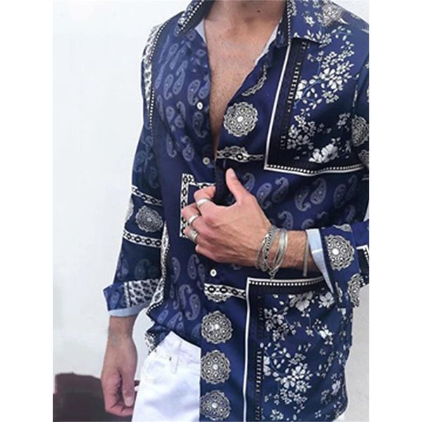 avant-garde style men's long-sleeved shirt comfortable fit fashion retro style travel office party, White;black
avant-garde style men's long-sleeved shirt comfortable fit fashion retro style travel office party, White;black