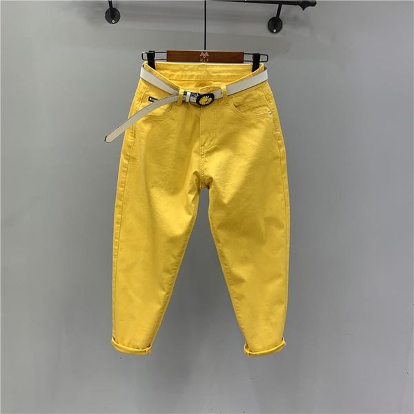 women's jeans yellow casual harem pants women 2021 summer korea-style loose ankle-length pencil jean high waist stretch trousers, Blue
women's jeans yellow casual harem pants women 2021 summer korea-style loose ankle-length pencil jean high waist stretch trousers, Blue
