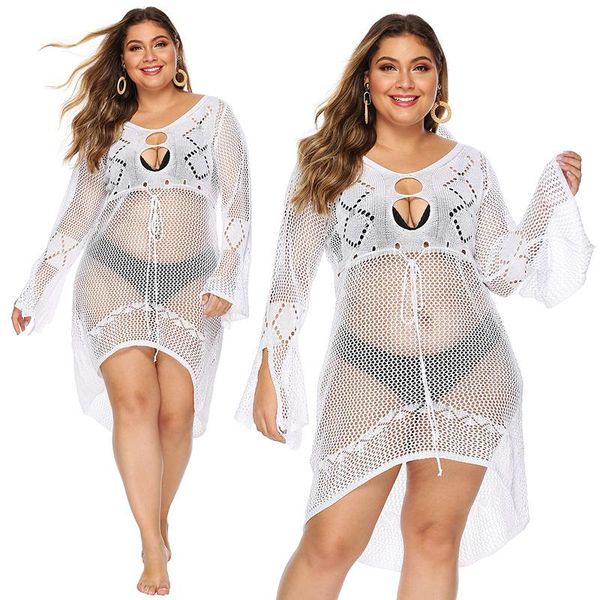 plus size ladies swimsuit cover-up dress crochet women beach cover ups white pareo sortie de plage femme swimwear beachwear 4xl women's, White;black
plus size ladies swimsuit cover-up dress crochet women beach cover ups white pareo sortie de plage femme swimwear beachwear 4xl women's, White;black