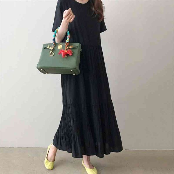 black casual long maxi japan women dress young girl pullover loose office lady pleated design korean chiffon summer dresses, Black;gray
black casual long maxi japan women dress young girl pullover loose office lady pleated design korean chiffon summer dresses, Black;gray