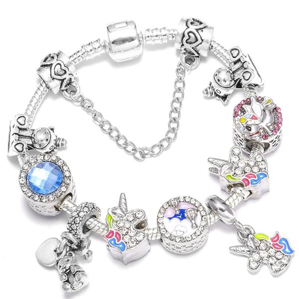 925 sterling silver charm bead fit european pandora bracelets for women unicorn series crystal dangle charm beads snake chain fashion jewelr, Golden;silver
925 sterling silver charm bead fit european pandora bracelets for women unicorn series crystal dangle charm beads snake chain fashion jewelr, Golden;silver