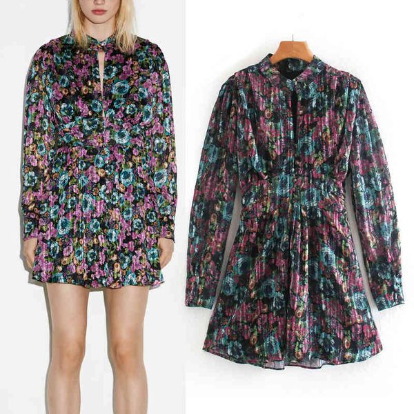 autumn black floral woman dress metallic thread pleated mini women long sleeve smock ladies collar es 210430, Black;gray
autumn black floral woman dress metallic thread pleated mini women long sleeve smock ladies collar es 210430, Black;gray