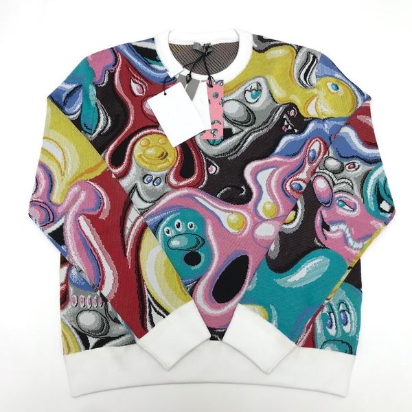 21fw early spring long sleeve italy paris sweaters colorful printting loose for men women high street fashion breathable in autumn winter 06, White;black
21fw early spring long sleeve italy paris sweaters colorful printting loose for men women high street fashion breathable in autumn winter 06, White;black