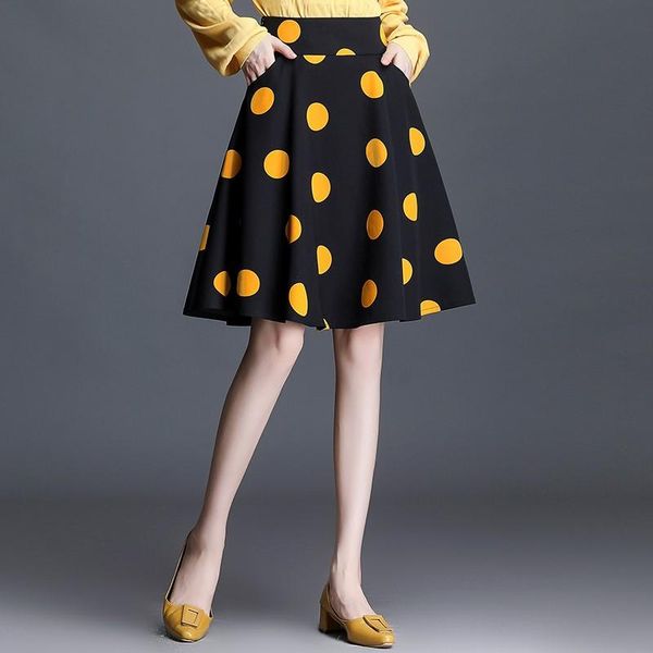 skirts women's summer high waist yellow dot print casual a-line skirt office lady plus size knee-length pleated, Black
skirts women's summer high waist yellow dot print casual a-line skirt office lady plus size knee-length pleated, Black