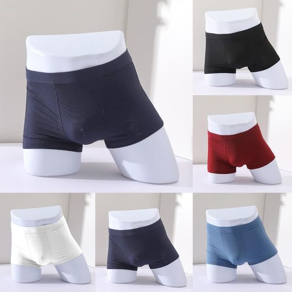 underpants men seamless boxer briefs loose breathable underwear trunks stretch cotton male underpant, Black;white
underpants men seamless boxer briefs loose breathable underwear trunks stretch cotton male underpant, Black;white