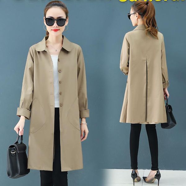 women's trench coats coat women 2021 autumn fashion loose thin long office lady windbreaker business outerwear female, Tan;black
women's trench coats coat women 2021 autumn fashion loose thin long office lady windbreaker business outerwear female, Tan;black