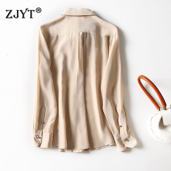 women's blouses & shirts luxury runway 100% real silk for women long sleeve firm shirt elegant nldb, White
women's blouses & shirts luxury runway 100% real silk for women long sleeve firm shirt elegant nldb, White