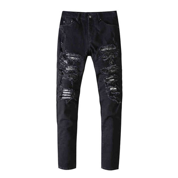 men's jeans mens jeans washed with holes, patch sanded pants, european and american fashion leisure slim. 9nn4, Blue
men's jeans mens jeans washed with holes, patch sanded pants, european and american fashion leisure slim. 9nn4, Blue