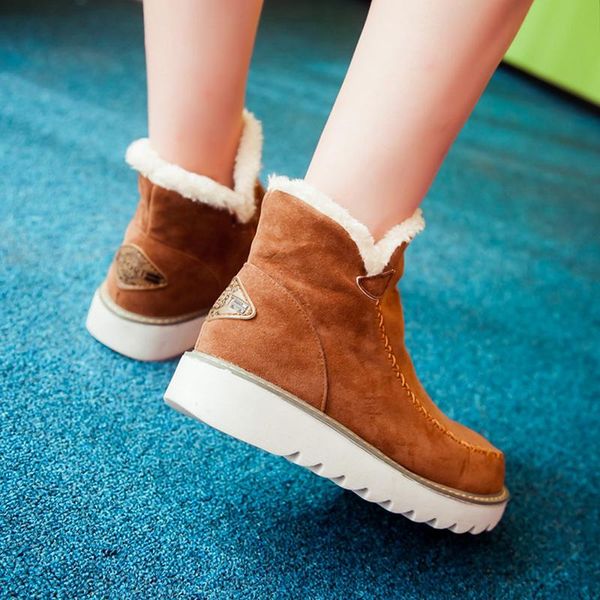 boots warm fur ankle for women shoes flat casual snow low heel suede female plush, Black
boots warm fur ankle for women shoes flat casual snow low heel suede female plush, Black