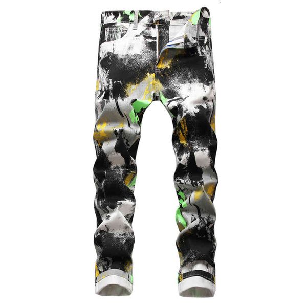 men's jeans printed white stretch lightweight denim fashion y2k contrast neon color painted pencil pants casual trousers nugn, Blue
men's jeans printed white stretch lightweight denim fashion y2k contrast neon color painted pencil pants casual trousers nugn, Blue