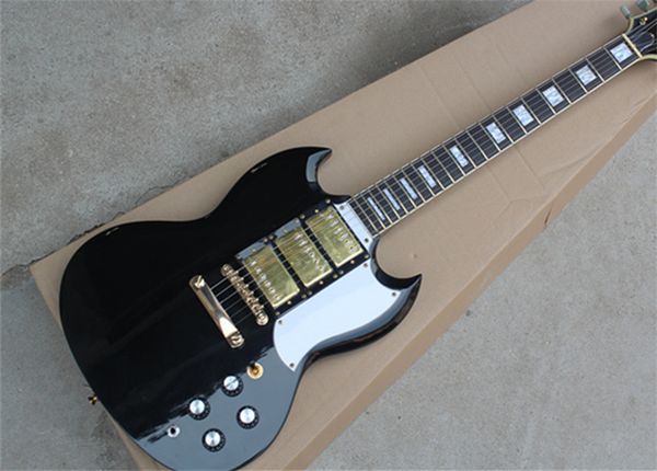 deluxe custom sg gloss black electric guitar mahogany body rosewood fingerboard 3 pickups with golden hardware standard high quality
deluxe custom sg gloss black electric guitar mahogany body rosewood fingerboard 3 pickups with golden hardware standard high quality