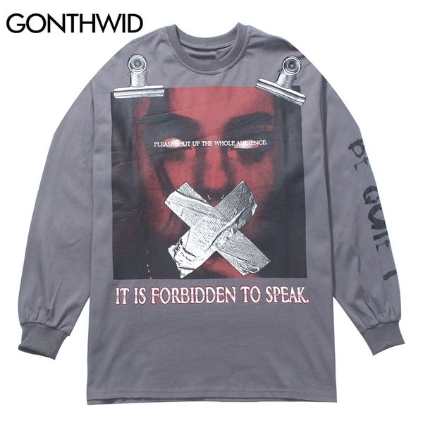 long sleeve tee shirts streetwear hip hop be quiet print punk rock gothic casual loose tshirts harajuku fashion 210602, White;black
long sleeve tee shirts streetwear hip hop be quiet print punk rock gothic casual loose tshirts harajuku fashion 210602, White;black