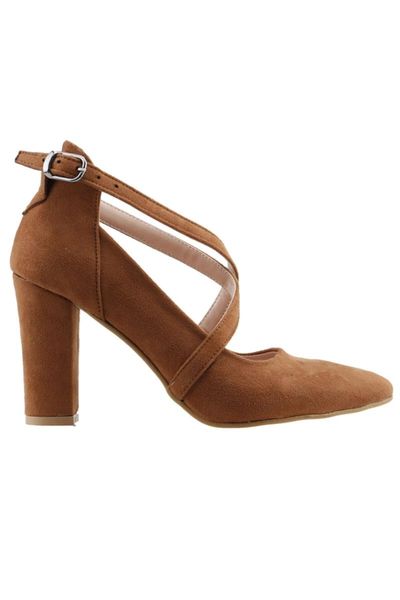 sandals women tan suede 9 cm heel shoes 137029-1122, Black