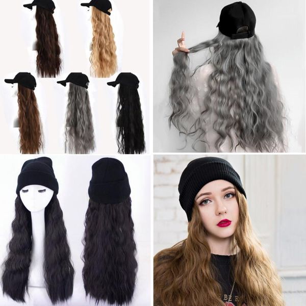 caps & hats 2 style hat wig in 1 women party synthetic wave long curly knitted baseball wholesale cap1, Yellow
caps & hats 2 style hat wig in 1 women party synthetic wave long curly knitted baseball wholesale cap1, Yellow