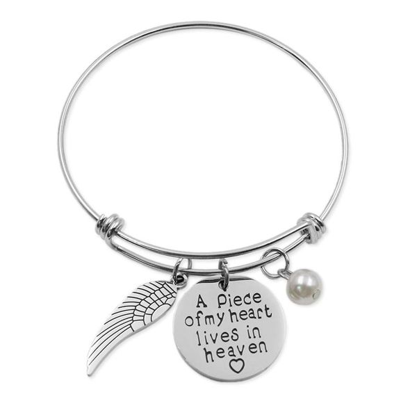 bangle a piece of my heart lives in heaven remembrance miscarriage stainless steel charm bracelet women memorial jewelry, Black
bangle a piece of my heart lives in heaven remembrance miscarriage stainless steel charm bracelet women memorial jewelry, Black