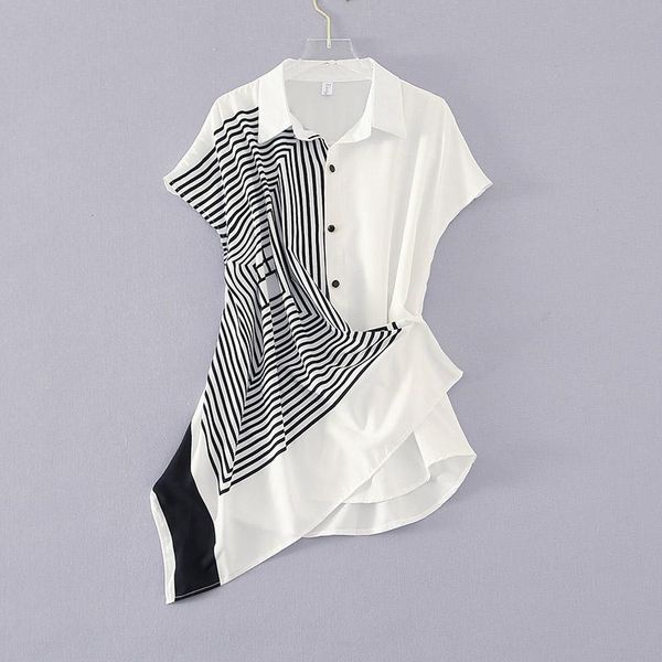 women's blouses & shirts dark punk shirt women short sleeve black white striped patchwork loose blouse fashion gothic streetwear female
women's blouses & shirts dark punk shirt women short sleeve black white striped patchwork loose blouse fashion gothic streetwear female