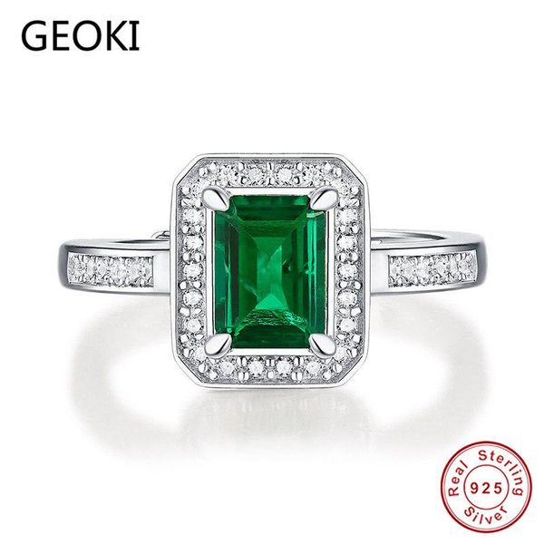 cluster rings geoki passed diamond test 1 ct 5*7mm emerald ring 925 sterling silver rectangle green gemstone wedding luxury jewelry, Golden;silver
cluster rings geoki passed diamond test 1 ct 5*7mm emerald ring 925 sterling silver rectangle green gemstone wedding luxury jewelry, Golden;silver