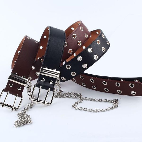 belts punk style luxury women rectangular shape jeans belt casual alloy double row hole pin buckle with adjustable mujer, Black;brown
belts punk style luxury women rectangular shape jeans belt casual alloy double row hole pin buckle with adjustable mujer, Black;brown