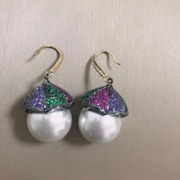 dangle & chandelier bilincolor fashon rainbow umbrella big white pearl earring for women, Silver
dangle & chandelier bilincolor fashon rainbow umbrella big white pearl earring for women, Silver