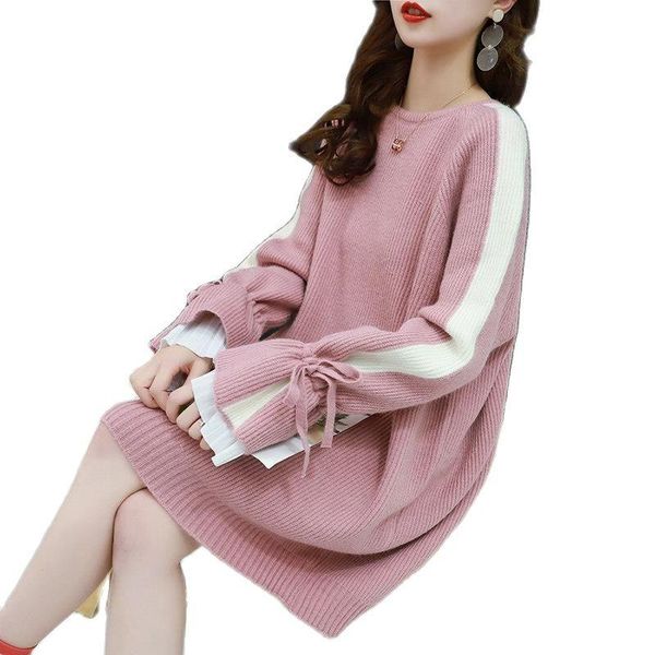 women's sweaters fashion loose sweater dress women hedging korean version of pink long-sleeved knitted autumn and winter sweate, White;black
women's sweaters fashion loose sweater dress women hedging korean version of pink long-sleeved knitted autumn and winter sweate, White;black