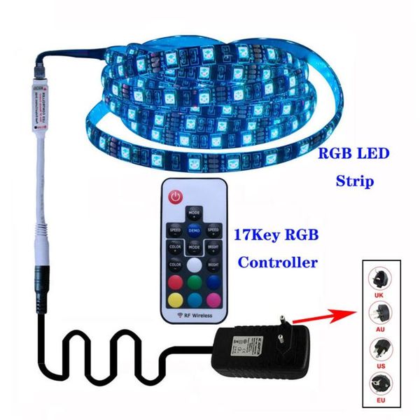 strips 5m rgb led strip 17key controller dimmer 150/300leds kit for home decoration lighting white/black pcb
strips 5m rgb led strip 17key controller dimmer 150/300leds kit for home decoration lighting white/black pcb