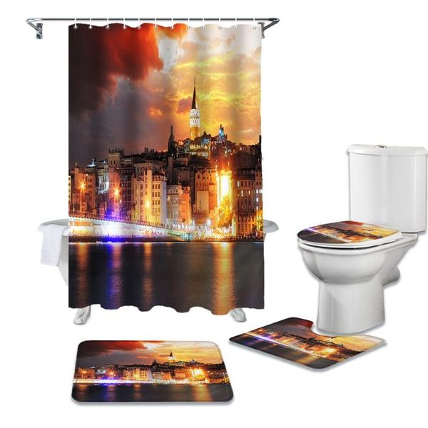 shower curtains istanbul city night view print curtain bathtub decor rug waterproof bathroom toilet cover mat set
shower curtains istanbul city night view print curtain bathtub decor rug waterproof bathroom toilet cover mat set
