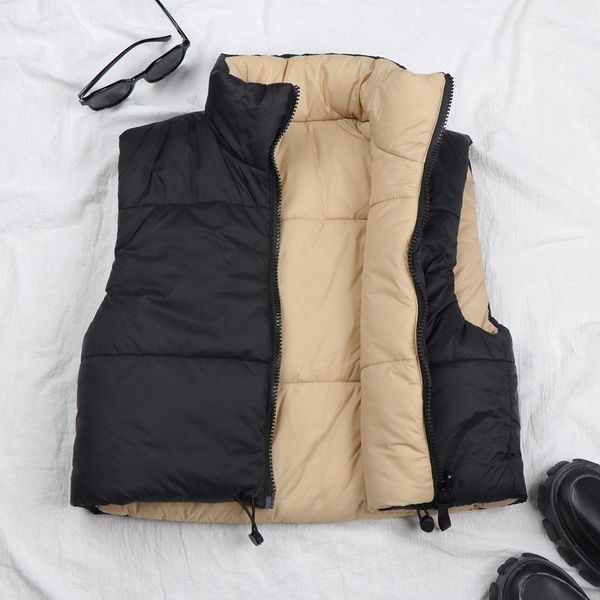 women's vests winter sleeveless women vest casual stand collar jacket down short warm waistcoats vintage chaleco mujer, Black;white
women's vests winter sleeveless women vest casual stand collar jacket down short warm waistcoats vintage chaleco mujer, Black;white