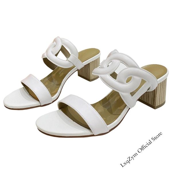 high heels slippers women runway one strap summer party shoes square mules rome style sandals lady multicolor, Black
high heels slippers women runway one strap summer party shoes square mules rome style sandals lady multicolor, Black