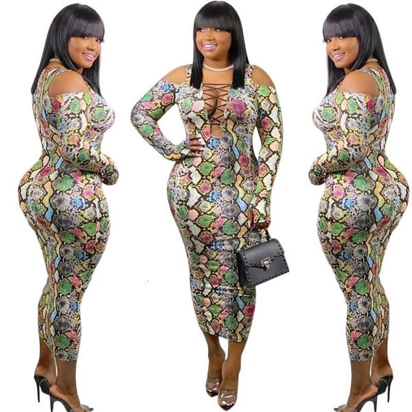 casual dresses snake printed bodycon dress autumn 4xl plus size for women long sleeve bandage party club v87g, Black;gray
casual dresses snake printed bodycon dress autumn 4xl plus size for women long sleeve bandage party club v87g, Black;gray