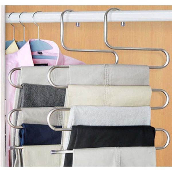 hangers & racks household s-type stainless steel pants rack multi-function hanging space saving practical durable drying clothes
hangers & racks household s-type stainless steel pants rack multi-function hanging space saving practical durable drying clothes