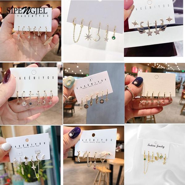 hoop & huggie sipengjel fashion geometric small earrings set simple korean design dangle drop for women jewelry 2021, Golden;silver
hoop & huggie sipengjel fashion geometric small earrings set simple korean design dangle drop for women jewelry 2021, Golden;silver