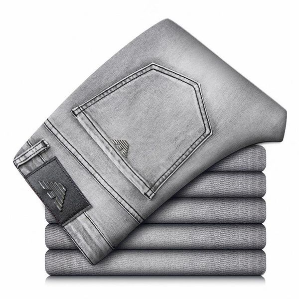 men's jeans retro spring autumn cotton slim elastic italy eagle brand business pants classic denim male trousers, Blue
men's jeans retro spring autumn cotton slim elastic italy eagle brand business pants classic denim male trousers, Blue