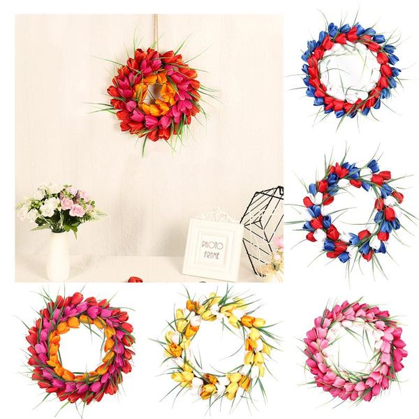 decorative flowers & wreaths 15.7inch artificial flower tulip wreath real touch bouquet fake for spring party wedding decoration home suppli
decorative flowers & wreaths 15.7inch artificial flower tulip wreath real touch bouquet fake for spring party wedding decoration home suppli