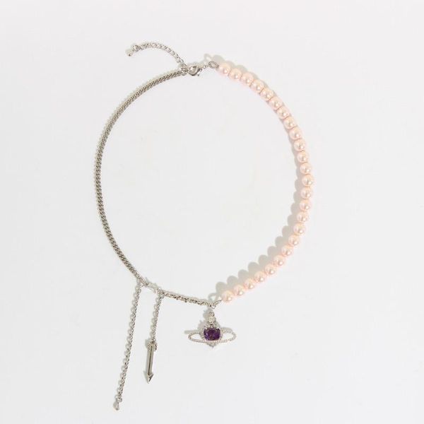 pendant necklaces european and american metal pearl mosaic tassel heart-shaped planet necklace jewelry, Silver
pendant necklaces european and american metal pearl mosaic tassel heart-shaped planet necklace jewelry, Silver