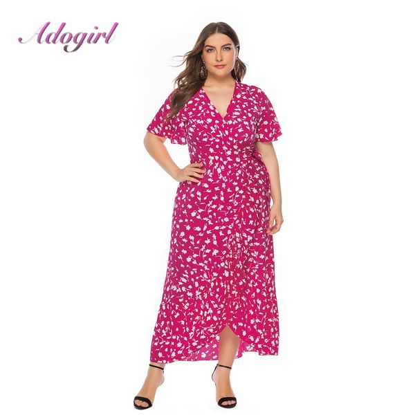 elegant plus size 6xl dress floral print boho wrap long dress women casual short sleeve night party club dresses summer, Black;gray
elegant plus size 6xl dress floral print boho wrap long dress women casual short sleeve night party club dresses summer, Black;gray