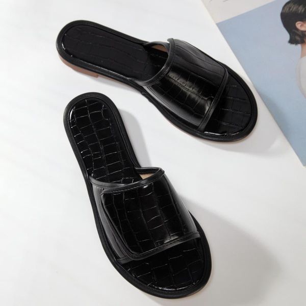 slippers ladies shoes cross-border female stone pattern one-step sandals and european american flat, Black
slippers ladies shoes cross-border female stone pattern one-step sandals and european american flat, Black
