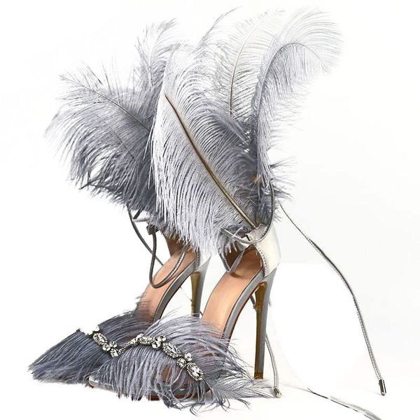 slippers feather stiletto sandals 2021 summer style straps wild fashion catwalk prom dress satin large size women's shoes ucdk, Black
slippers feather stiletto sandals 2021 summer style straps wild fashion catwalk prom dress satin large size women's shoes ucdk, Black