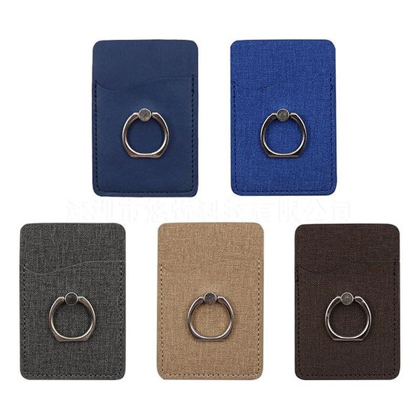 card holders phone holder id pocket stick on adhesive with finger ring, Brown;gray
card holders phone holder id pocket stick on adhesive with finger ring, Brown;gray