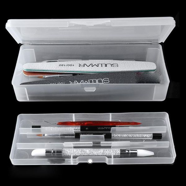 nail art equipment 1pc rectangle double-layer tool empty storage box tweezers clippers pens polishing buffer files plastic container, Silver
nail art equipment 1pc rectangle double-layer tool empty storage box tweezers clippers pens polishing buffer files plastic container, Silver