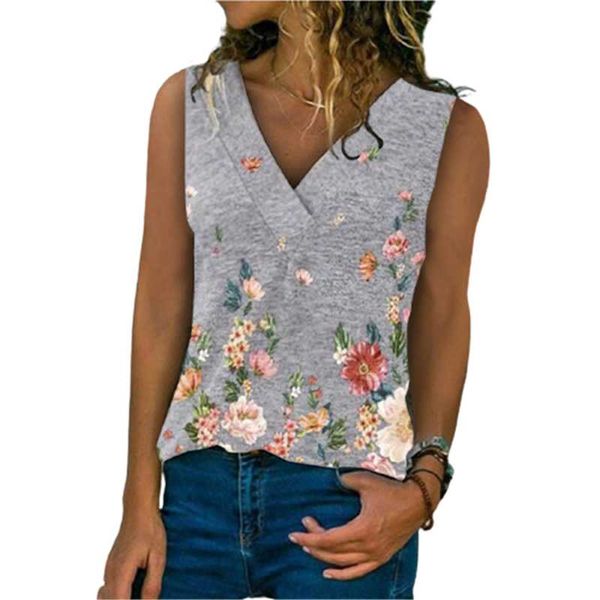 large size women t shirt 2021 summer sleeveelss floral print tee shirts loose casual v-neck beach tank oversize women's t-shirt, White
large size women t shirt 2021 summer sleeveelss floral print tee shirts loose casual v-neck beach tank oversize women's t-shirt, White