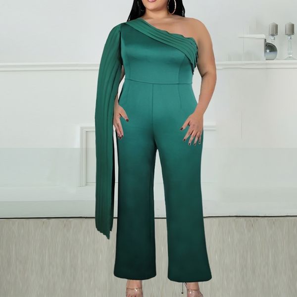 one shoulder pleated cap sleeve green party summer full length plus size jump suit jumpsuits rompers rompler 3xl 4xl 210527, Black;white
one shoulder pleated cap sleeve green party summer full length plus size jump suit jumpsuits rompers rompler 3xl 4xl 210527, Black;white