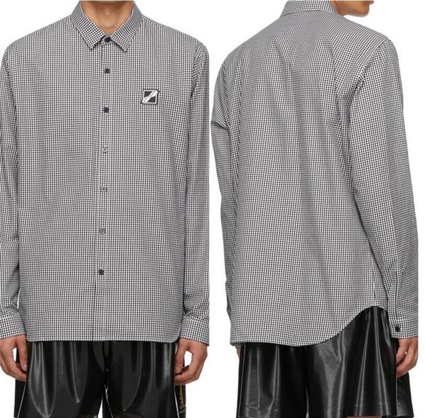 men's casual shirts 21fw we11done vintage plaid shirt men wome fashion oversize heavy fabric long sleeve, White;black
men's casual shirts 21fw we11done vintage plaid shirt men wome fashion oversize heavy fabric long sleeve, White;black