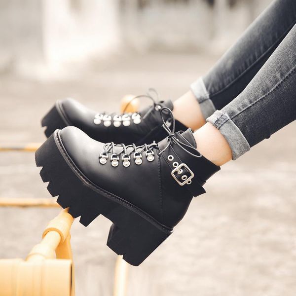 boots woman lace autumn womens ladies chunky wedge platform black patent leather ankle punk goth arrival 2021 yma954
boots woman lace autumn womens ladies chunky wedge platform black patent leather ankle punk goth arrival 2021 yma954
