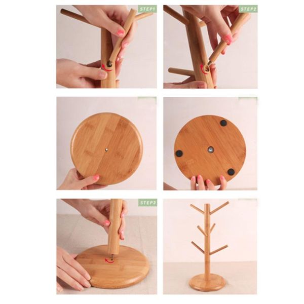hooks & rails wooden tree shape coffee mug drying cups storage rack holder home kitchen drain hanger stand organizer with 6 vc
hooks & rails wooden tree shape coffee mug drying cups storage rack holder home kitchen drain hanger stand organizer with 6 vc