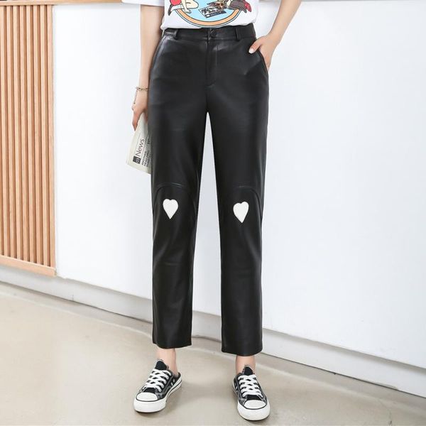 women's pants & capris designer high-rise sheepskin leather genuine straight c900, Black;white
women's pants & capris designer high-rise sheepskin leather genuine straight c900, Black;white